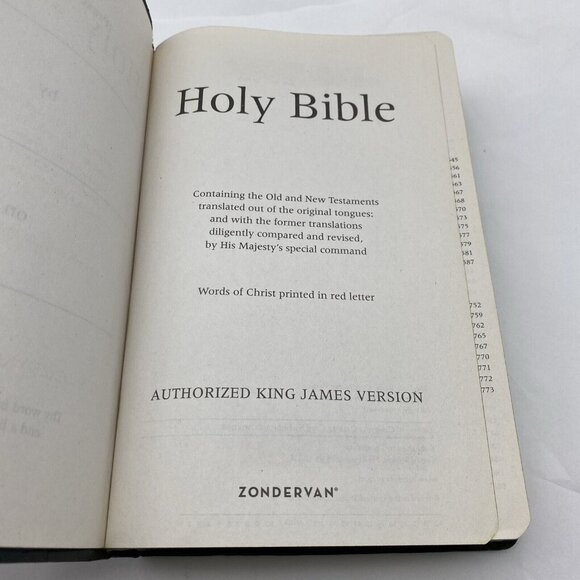 KJV King James Version Holy Bible Book Red‎ Letter Zondervan Religious Vtg 2002 - Picture 11 of 16
